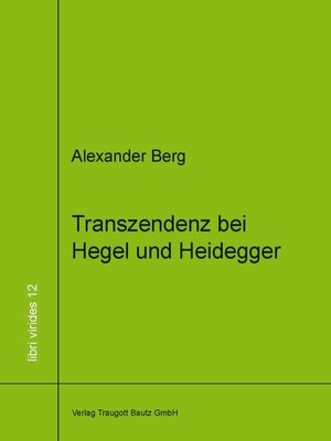 cover image of Transzendenz bei Hegel und Heidegger
